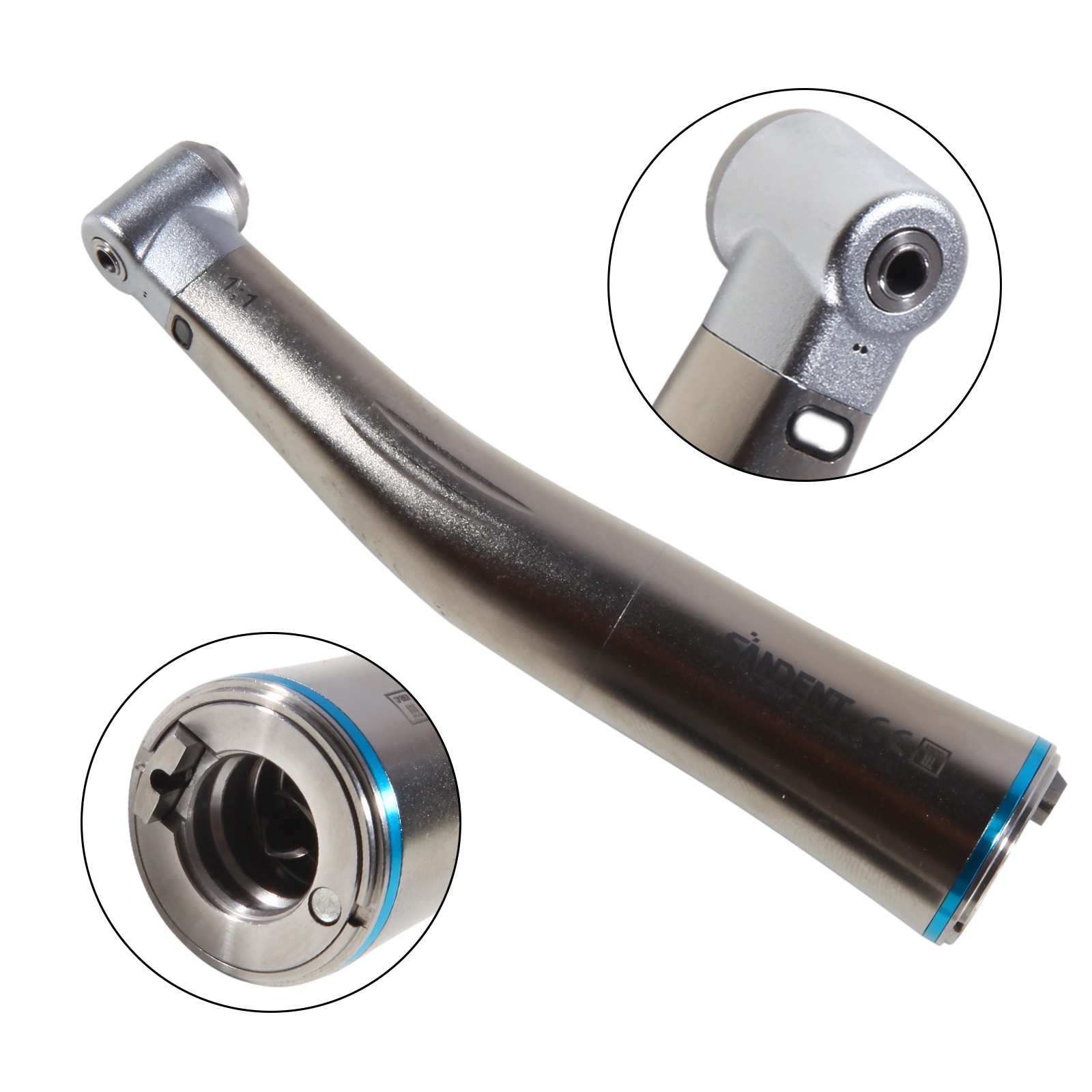 Dental LED 1:1 Contra Angle Angulo Inner Spray Contrangulo Turbina handpiece