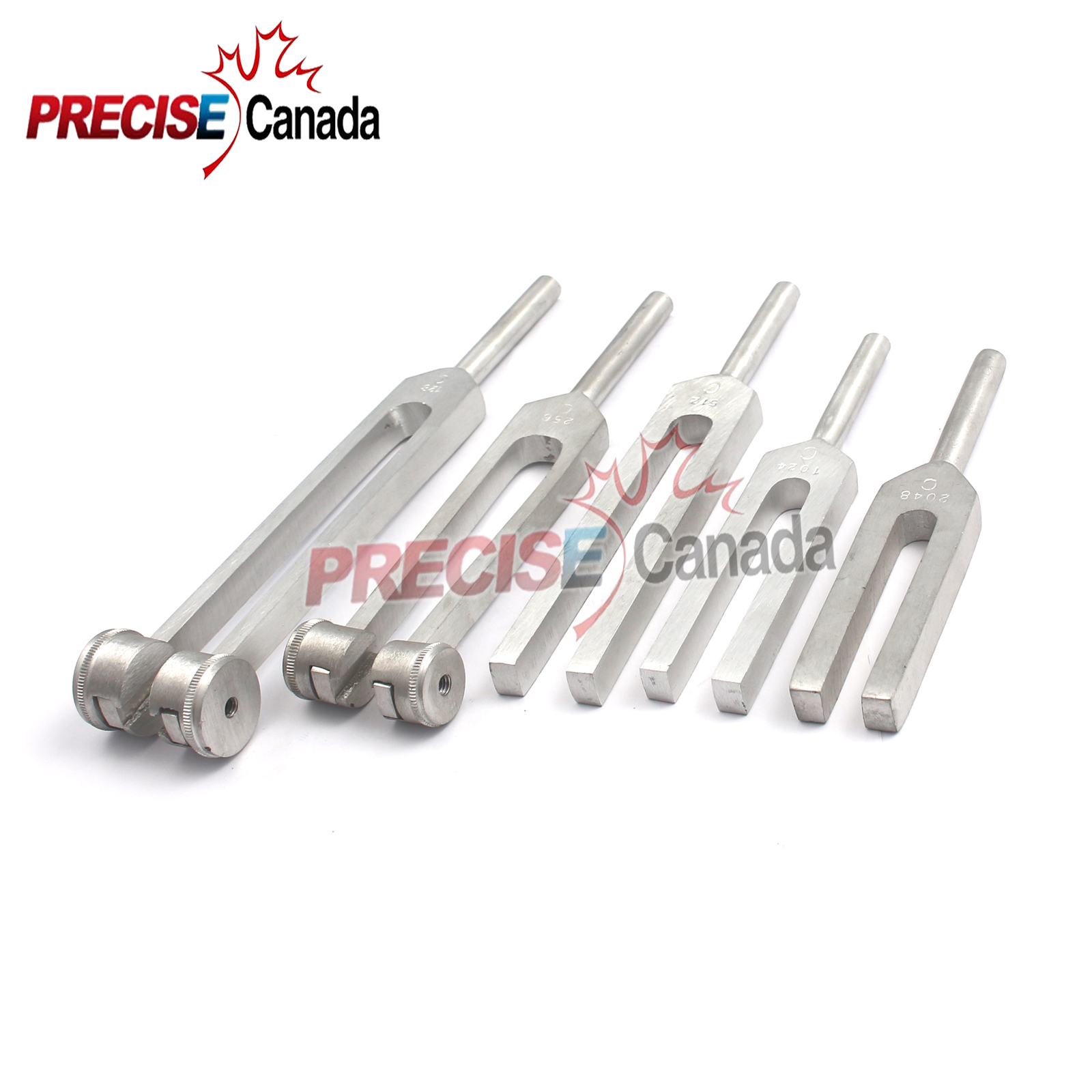 PRECISE CANADA Medical Tuning Fork 5 Pcs Set Made Of Aluminum
