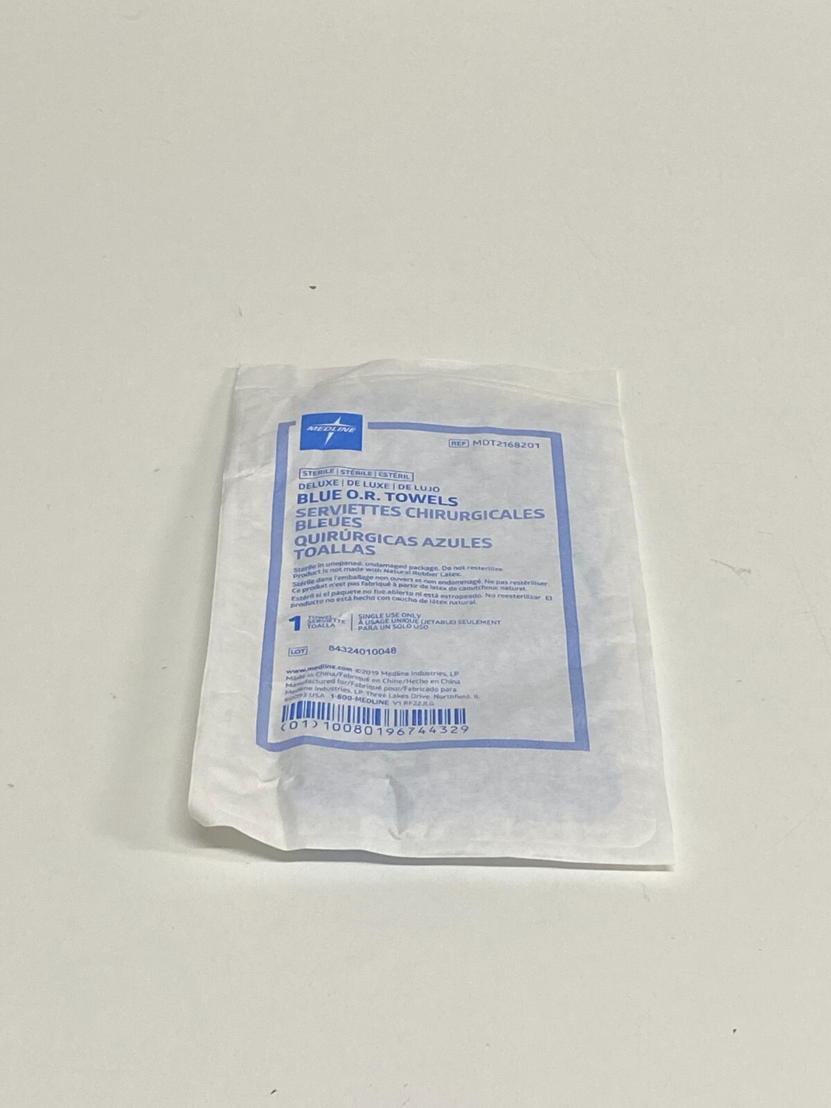 *E6/Y63*: Lot of 11 Packs MEDLINE MDT2168201 Blue O.R. Towels