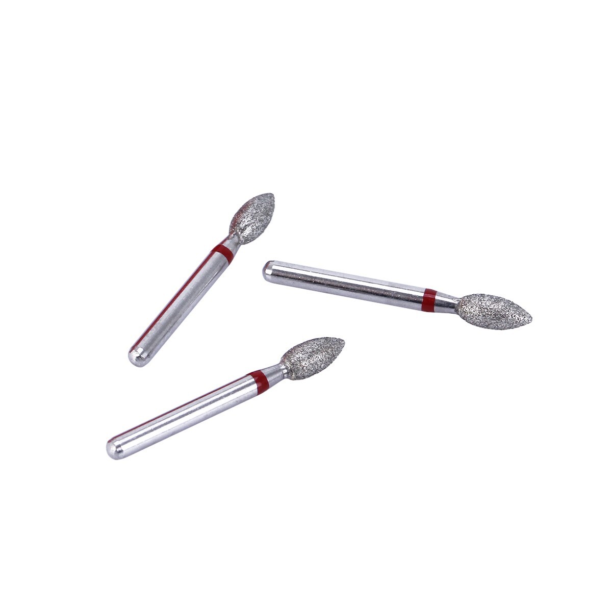 10Pcs Dental Diamond Burs FG Football #368-023F Fine Red DEFEND Friction Grip