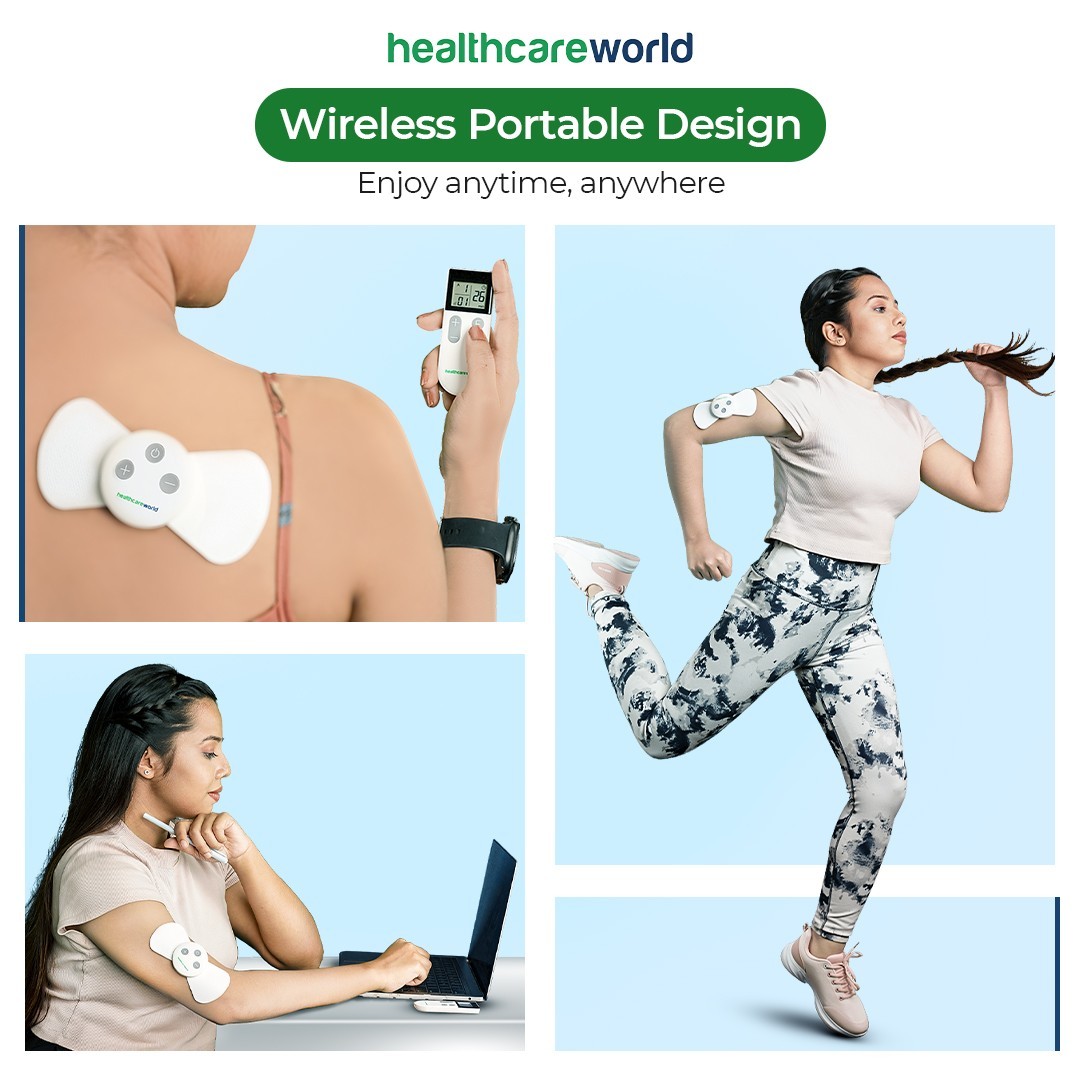 Wireless TENS Machine with Remote Control and 2 x Electrode Pads