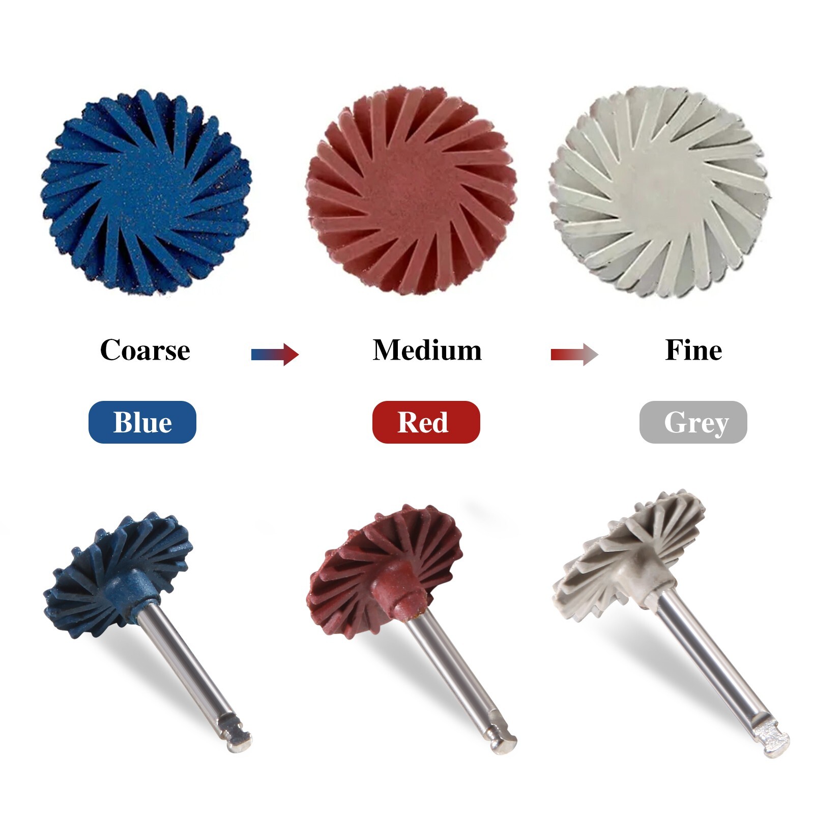 6pcs/Set Dental Composite Polishing Polisher Diamond System RA Disc 14mm Wheel