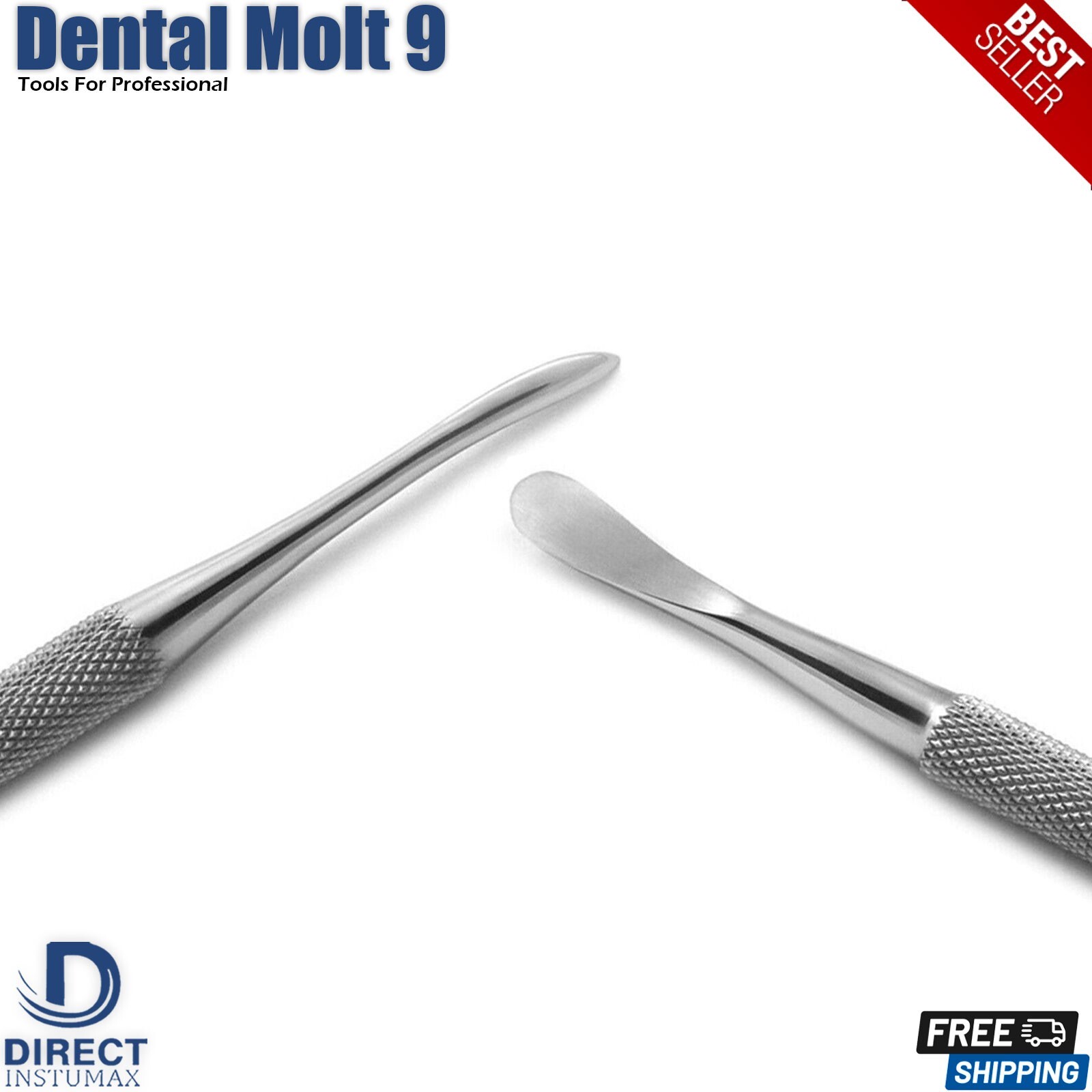 3PCS Dental Molt #9 Periosteal Elevator Surgical Reflecting Mucoperiosteum Tools