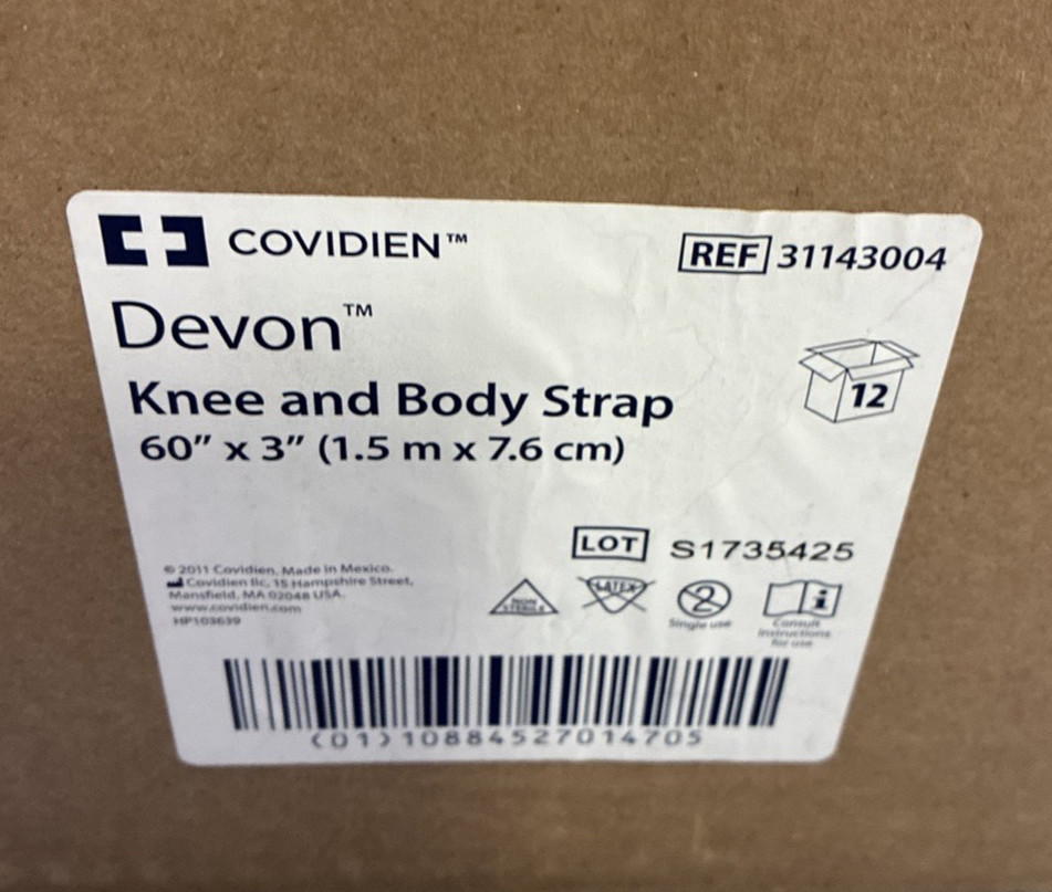 Covidien 31143004, Devon Knee and Body Strap 60″ x 3″, 12 per Box