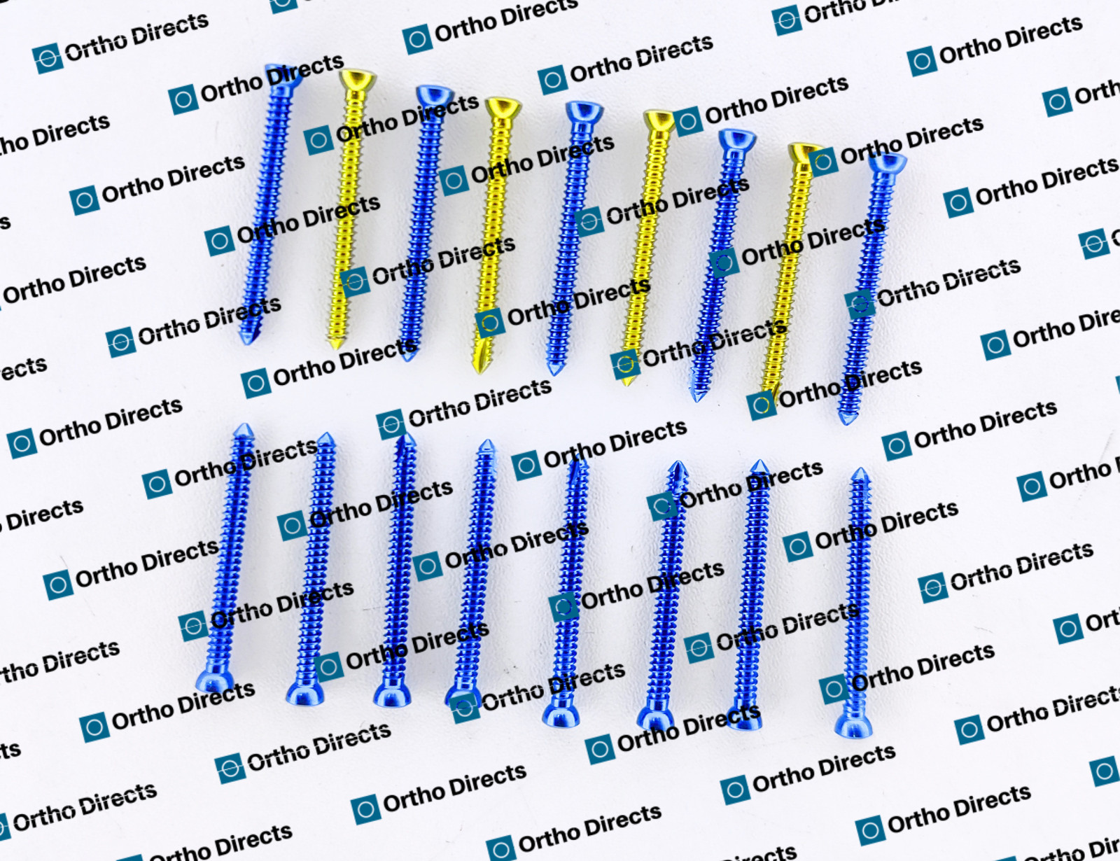2.4mm Cortex Screws Self-Tapping Hex Head 6-18mm Surgical Set 100 Pcs Titanium