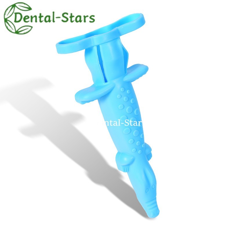2/100 Pcs Dental Syringe Sleeve Crocodile Shaped Soft Syringe Protective Cover
