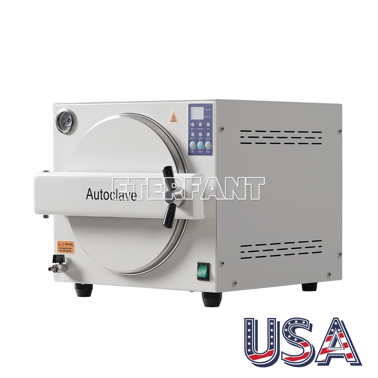 ETERFANT 18L Dental Autoclave Steam Sterilizer Medical Steam Sterilization 110V