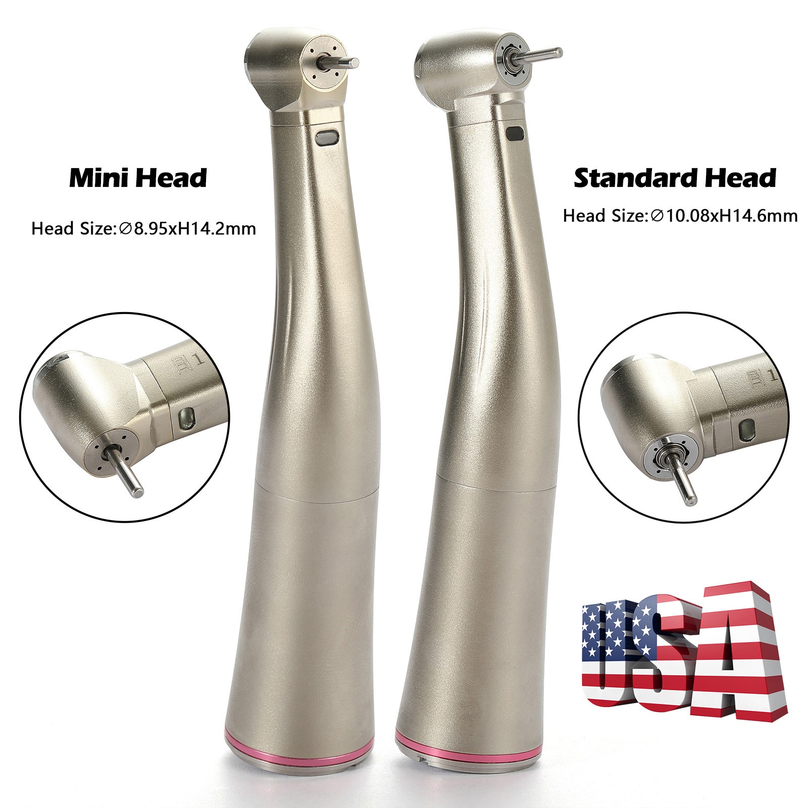 Dental Electric 1:5 LED Contra Angle/ High Speed Handpiece Push Button 2/4H YBB