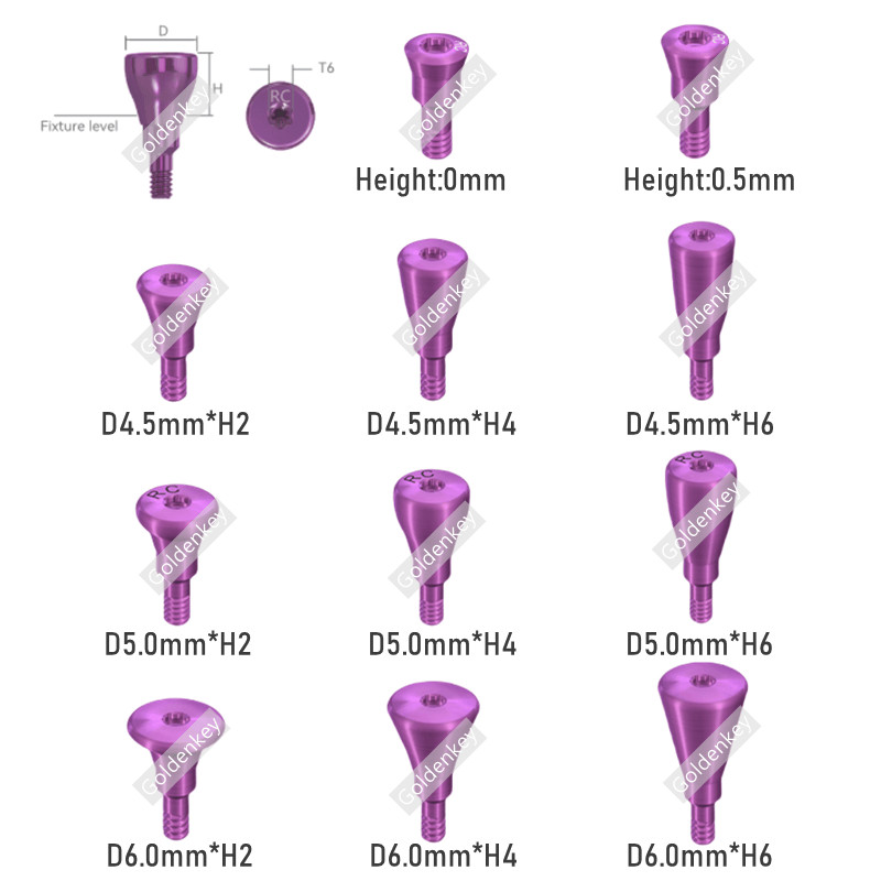10Pcs Healing Abutment Cap RC NC Titanium Fit Straumann ITI Regular Narrow Cross