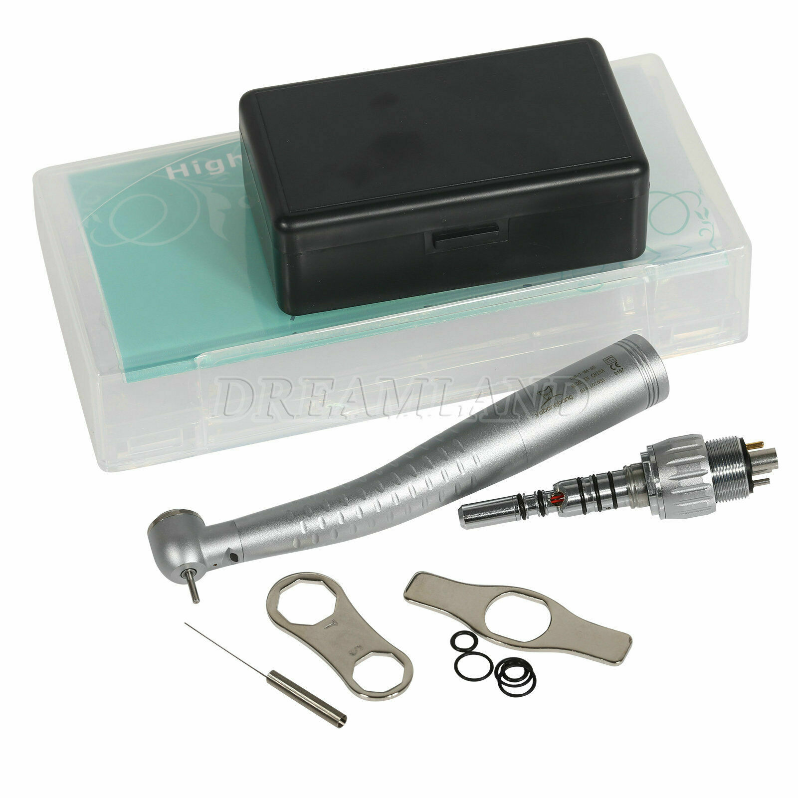 Large Torque Dental LED Fiber Optic High Speed Handpiece & 6-H Coupler Swivel