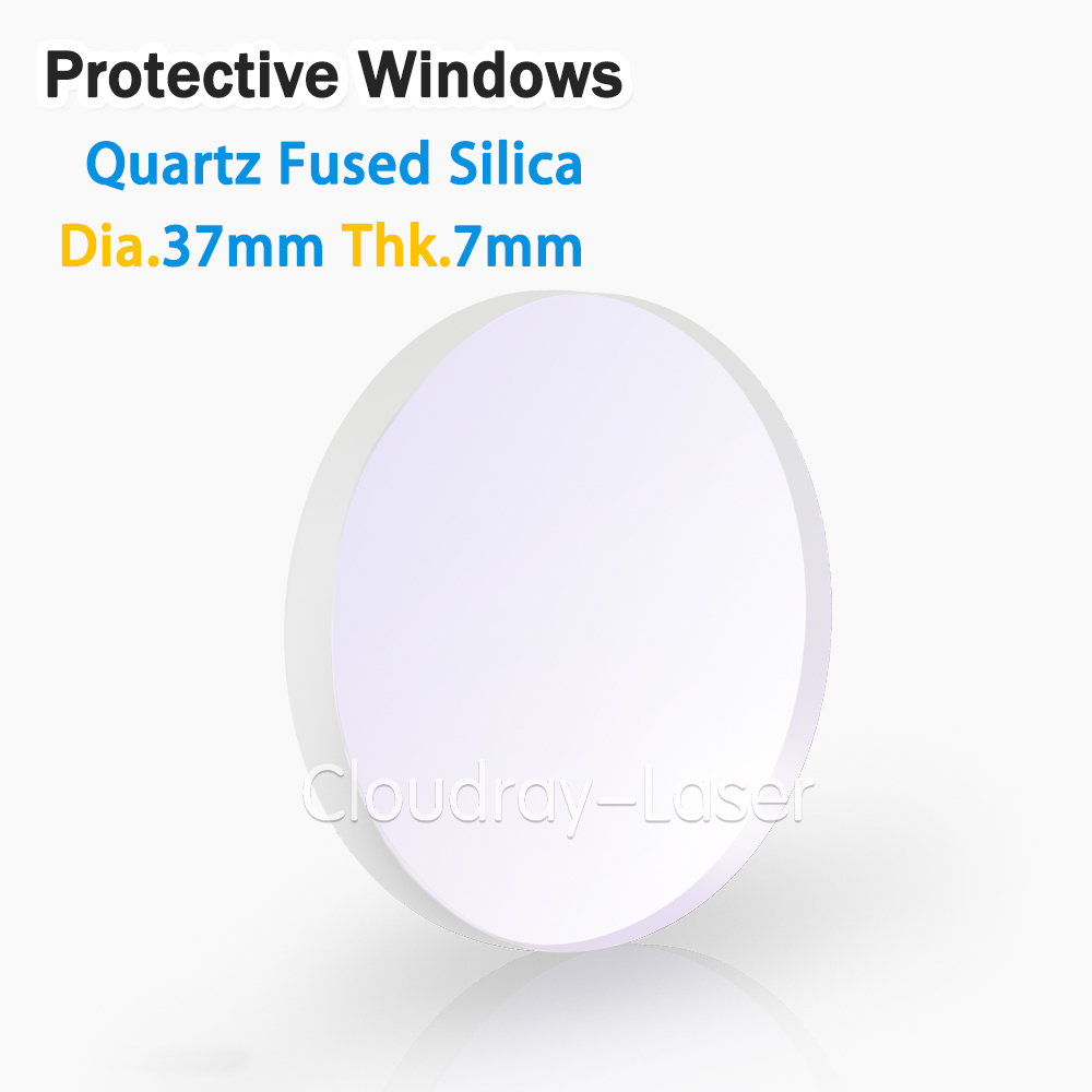Quartz Lens 1064nm 37x7mm Protective Windows Fused Silica Fiber laser Set of 10