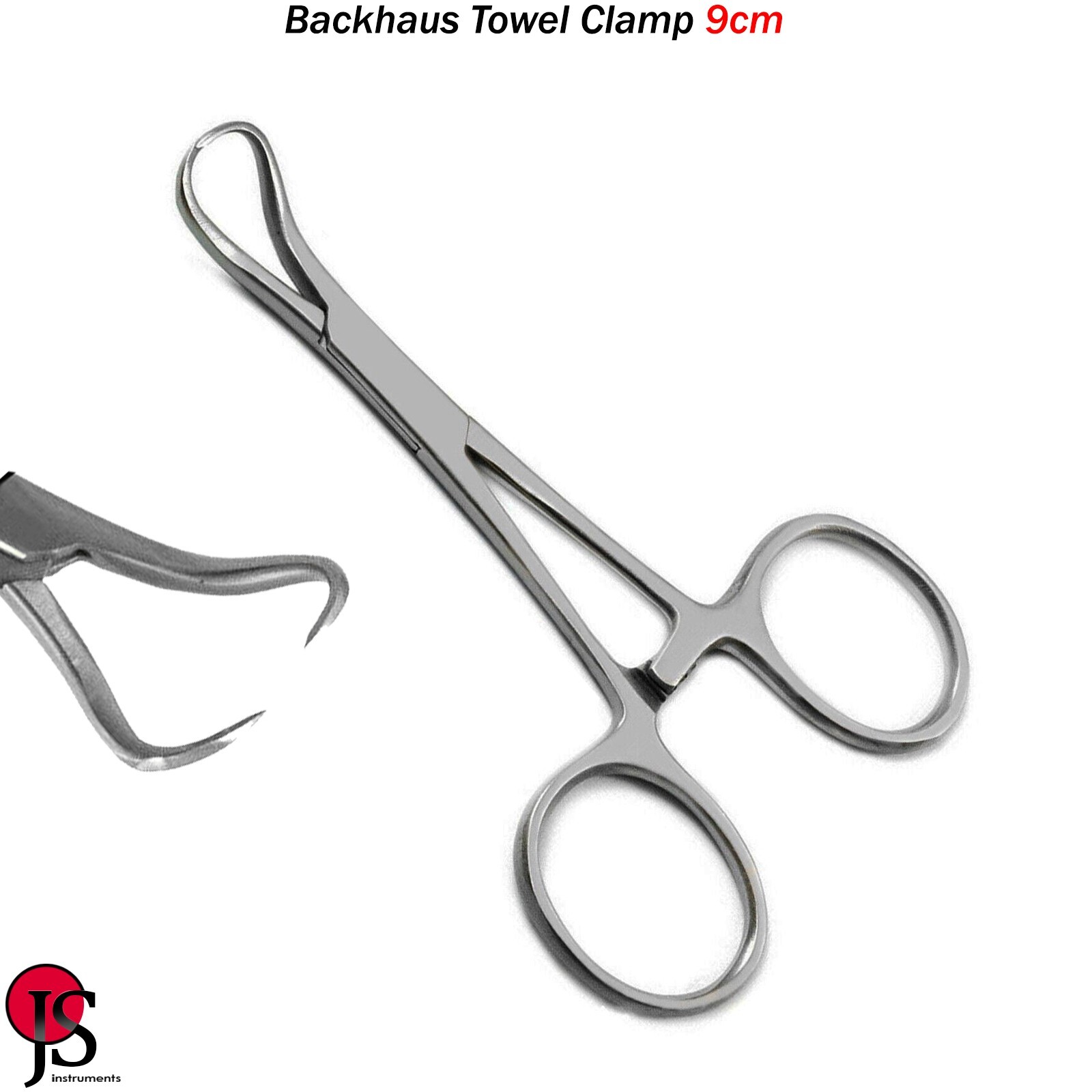 Medical Surgical Backhaus Towel Clamp 9cm Locking Forceps Veterinary Instruments