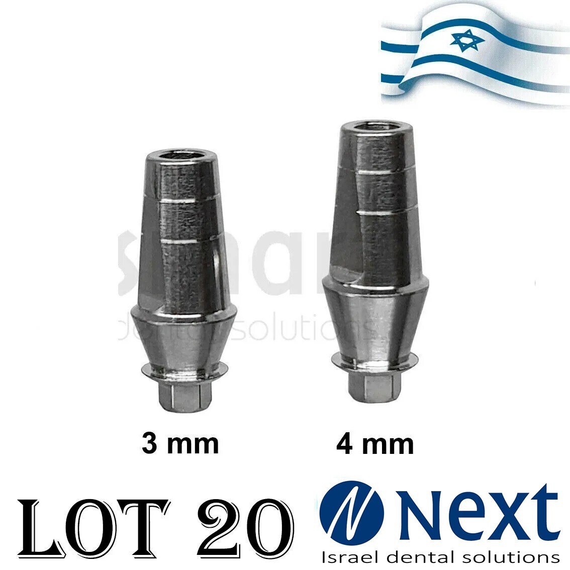 LotX20 Dental Straight Abutment 9m WP Ø5.5 3-4mm friction fit platform switching