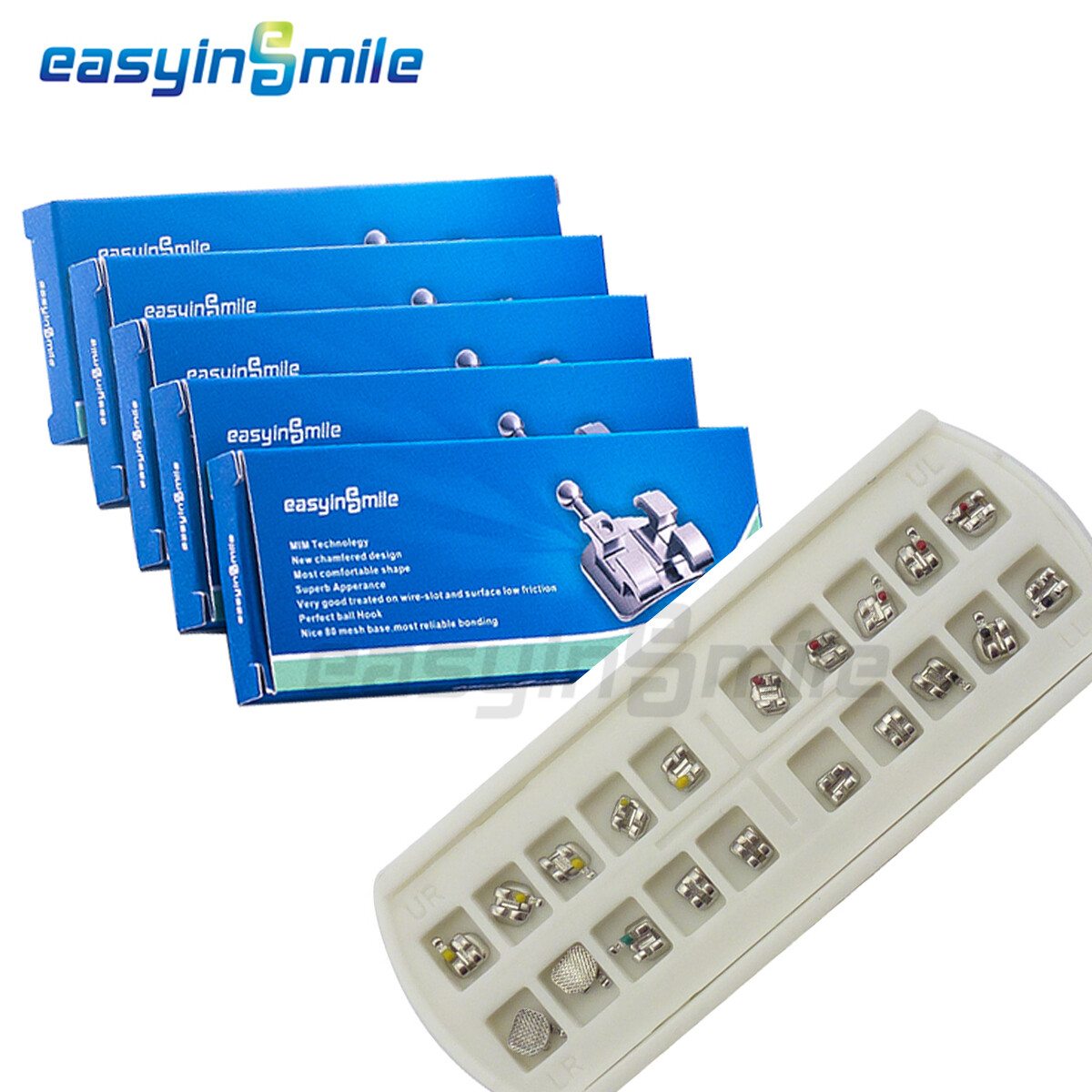10Pack Easyinsmile MINI Brackets MBT 022 with Hook 345 Dental Orthodontic Braces