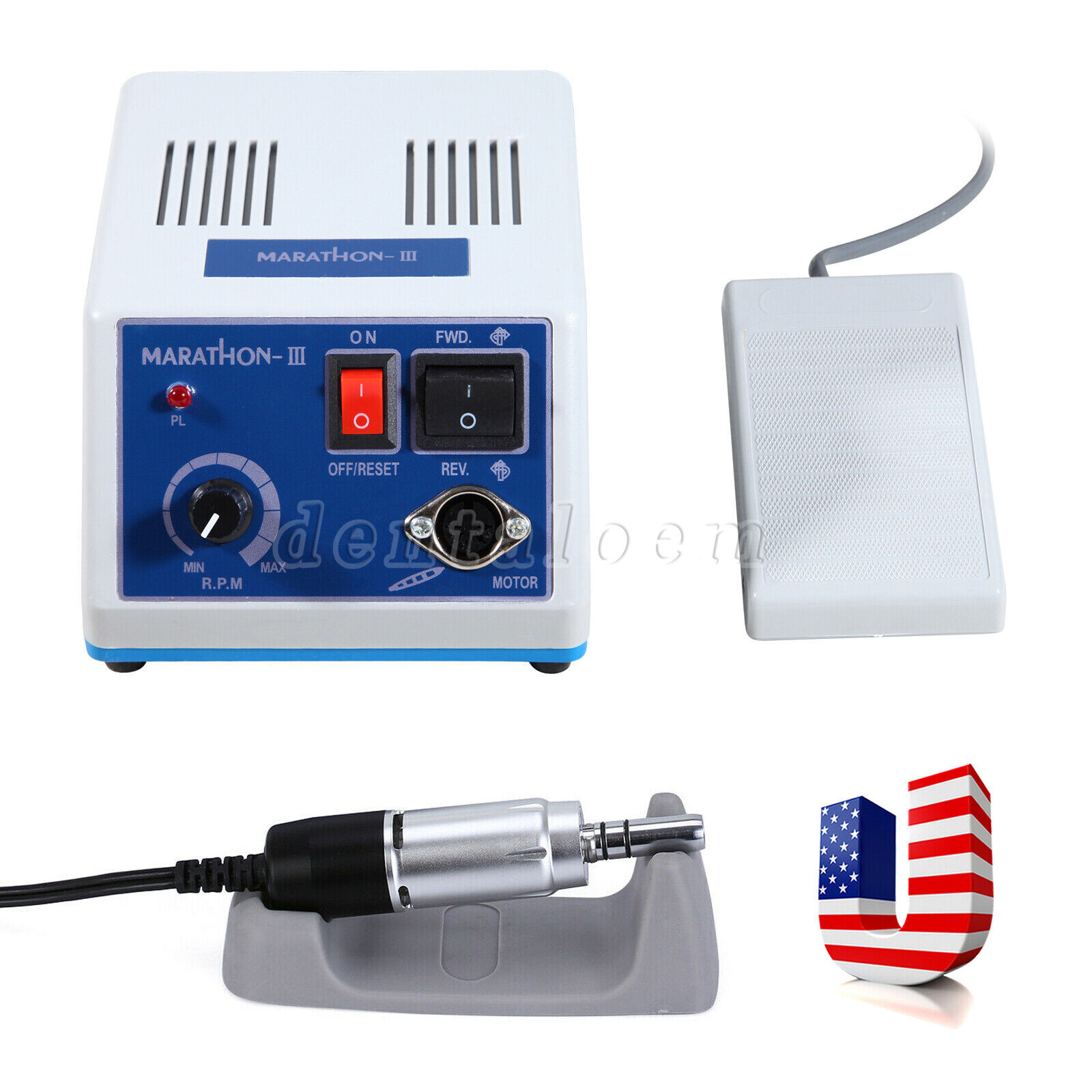 Dental Lab Marathon III Micromotor Polishing N3 Unit/35K RPM Low Speed Handpiece