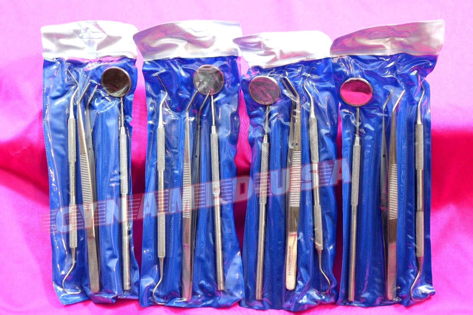 GERMAN 15 Instruments Basic Dental Set Mirror Explorer Probe Pliers (5 OF EACH)