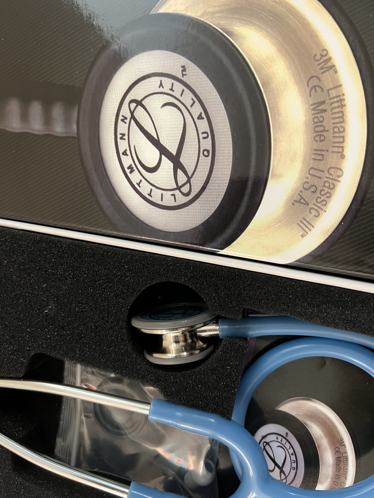 Teal Blue Classic III Monitoring Stethoscope High Quality Free Shipping