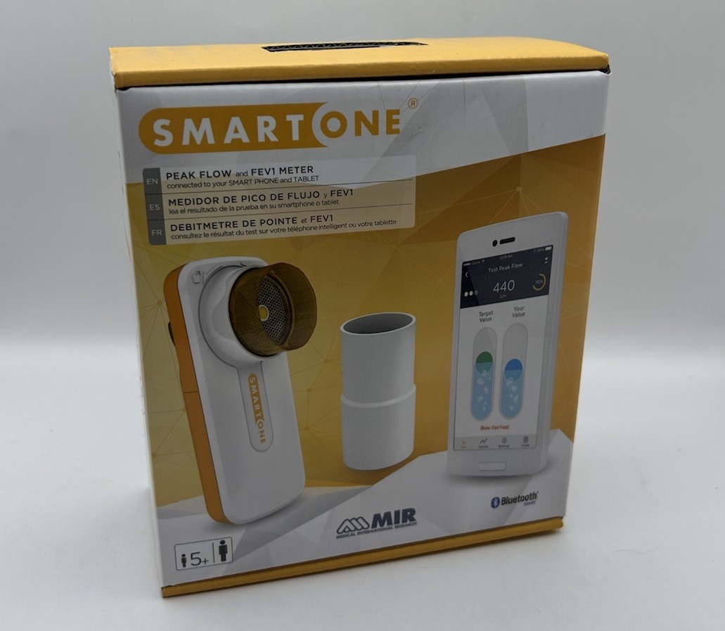 MIR Smart ONE Pocket Spirometer for Peak Flow & FEV1 Monitoring Sealed