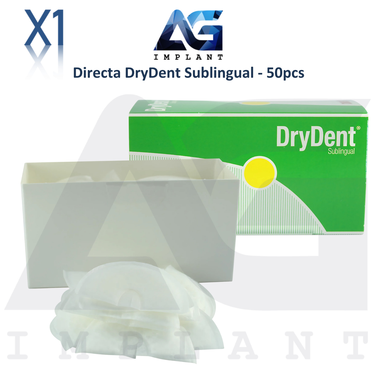 Dental DryDent Sublingual Pads Soft Super Absorbent Saliva Management DIrecta
