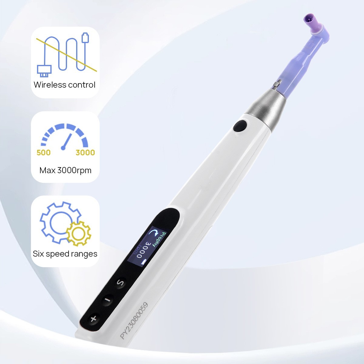 Dental Cordless Hygiene LED Prophy Polishing Handpiece 360° Swivel Polisher