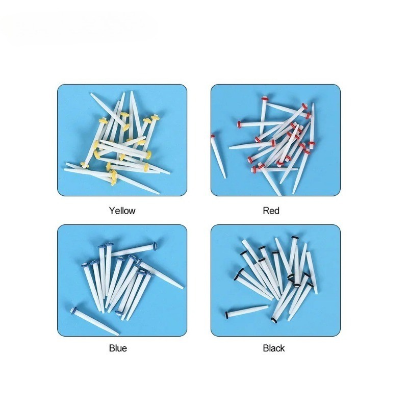 Dental Fiber Post Kit Screw/Straight Post Quartz Glass Thread Pile 200Pcs/Box