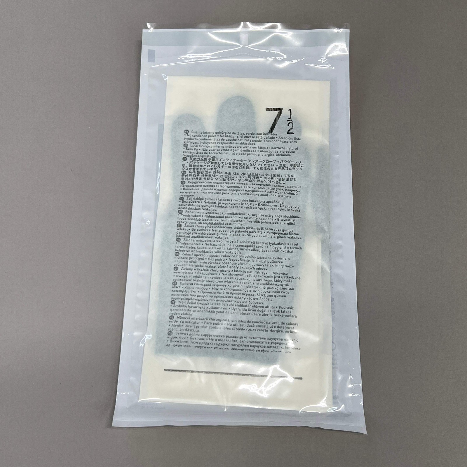 MOLNLYCKE Biogel Latex Surgical Indicator Underglove SZ 7.5 Green 50 Pairs 31275