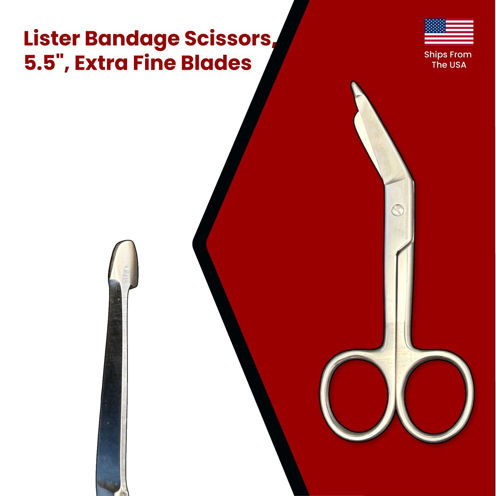 Lister Bandage Scissors, 5.5″, Extra Fine Blades
