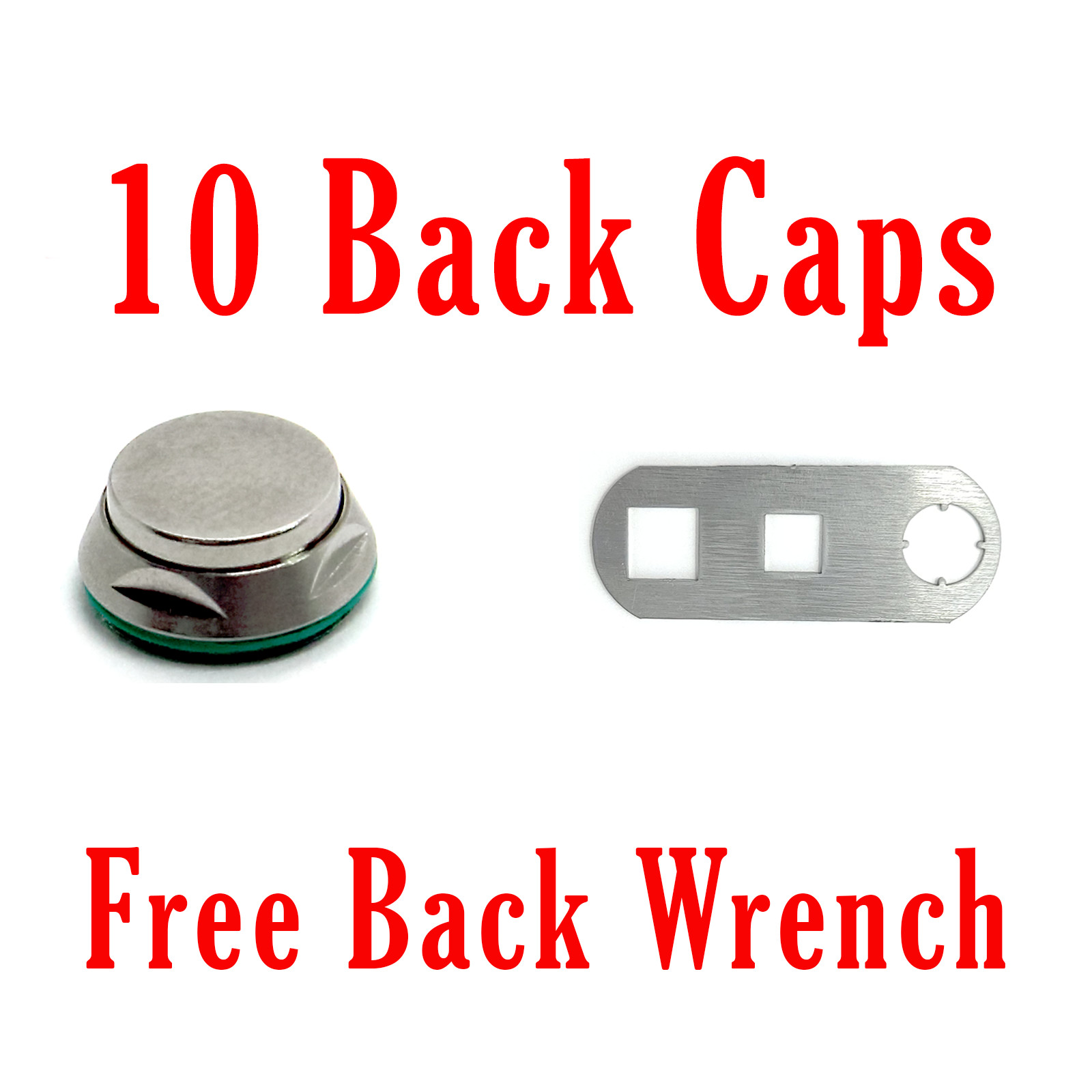 10 New Star Dental 430 SWL Push Button Back Caps W/ FREE Back Cap Wrench