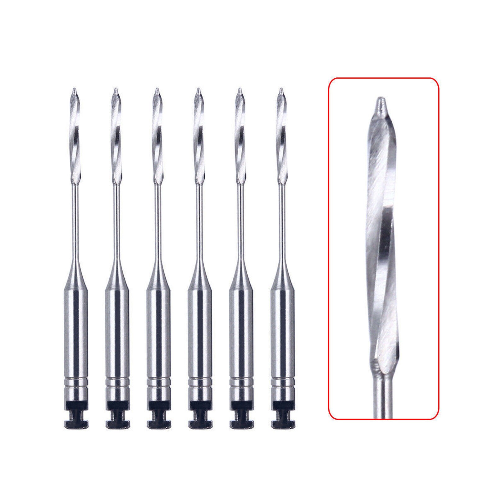 Endo Files Dental Peeso Reamers/Glidden Gates Spiral Burs Root Canal Drill 6Pcs