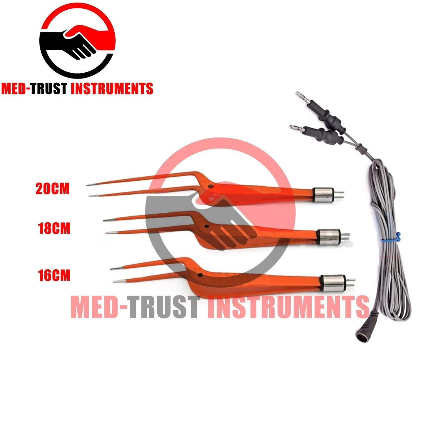 Non-Stick Bayonet Bipolar Forceps 3 Pcs & 3mtr Cord High Quality