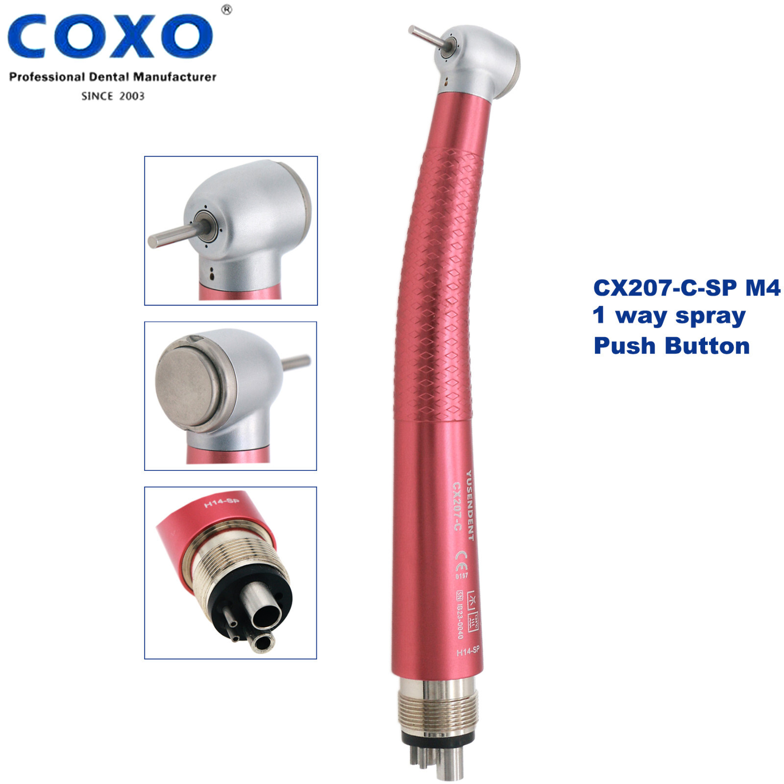 COXO Dental NSK Style High Speed Handpiece 4Hole Air Turbine CX207-C Standard