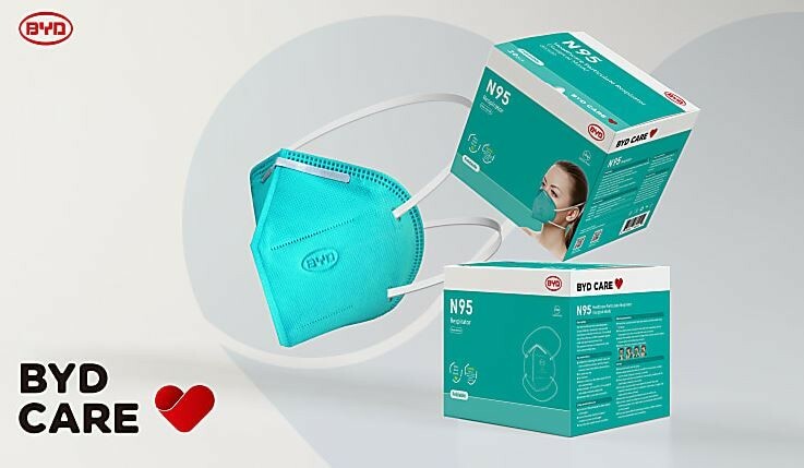 BYD DE2322 N95 Respirator Face Mask – 100 New masks Free Shipping