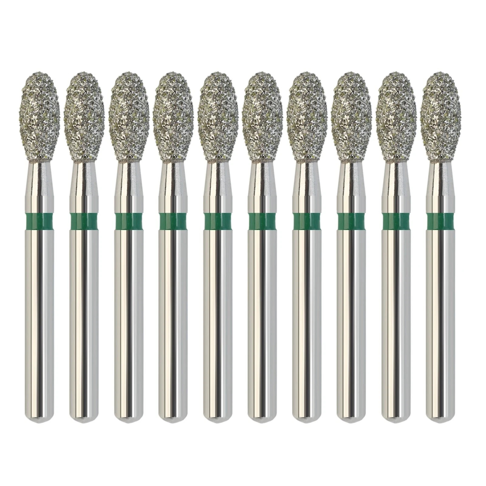 Multi-Use Football Diamond Burs FG 379/023C Egg Coarse Grit Green Friction Grip
