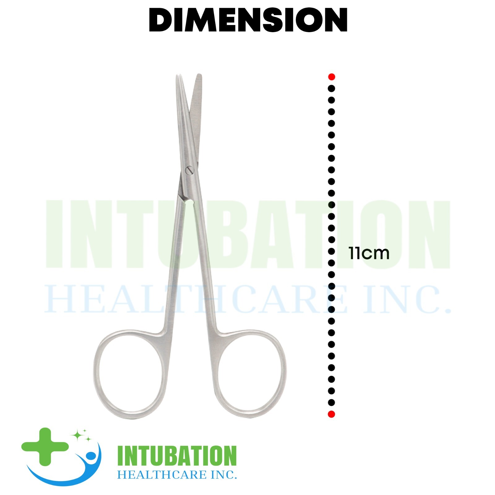 Enucleation Scissors Curved 11cm Stainless Steel Surgical OPT Eyelid Instruments