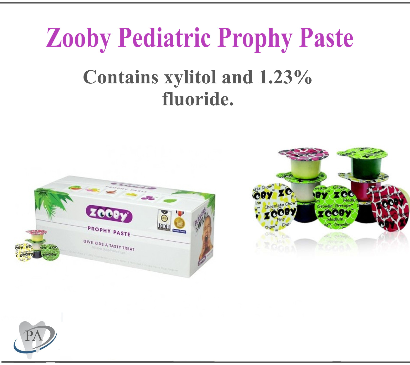 Prophy Paste Dental Prophylaxis Coarse Zooby Pediatric Prophy Paste, Animal Pack
