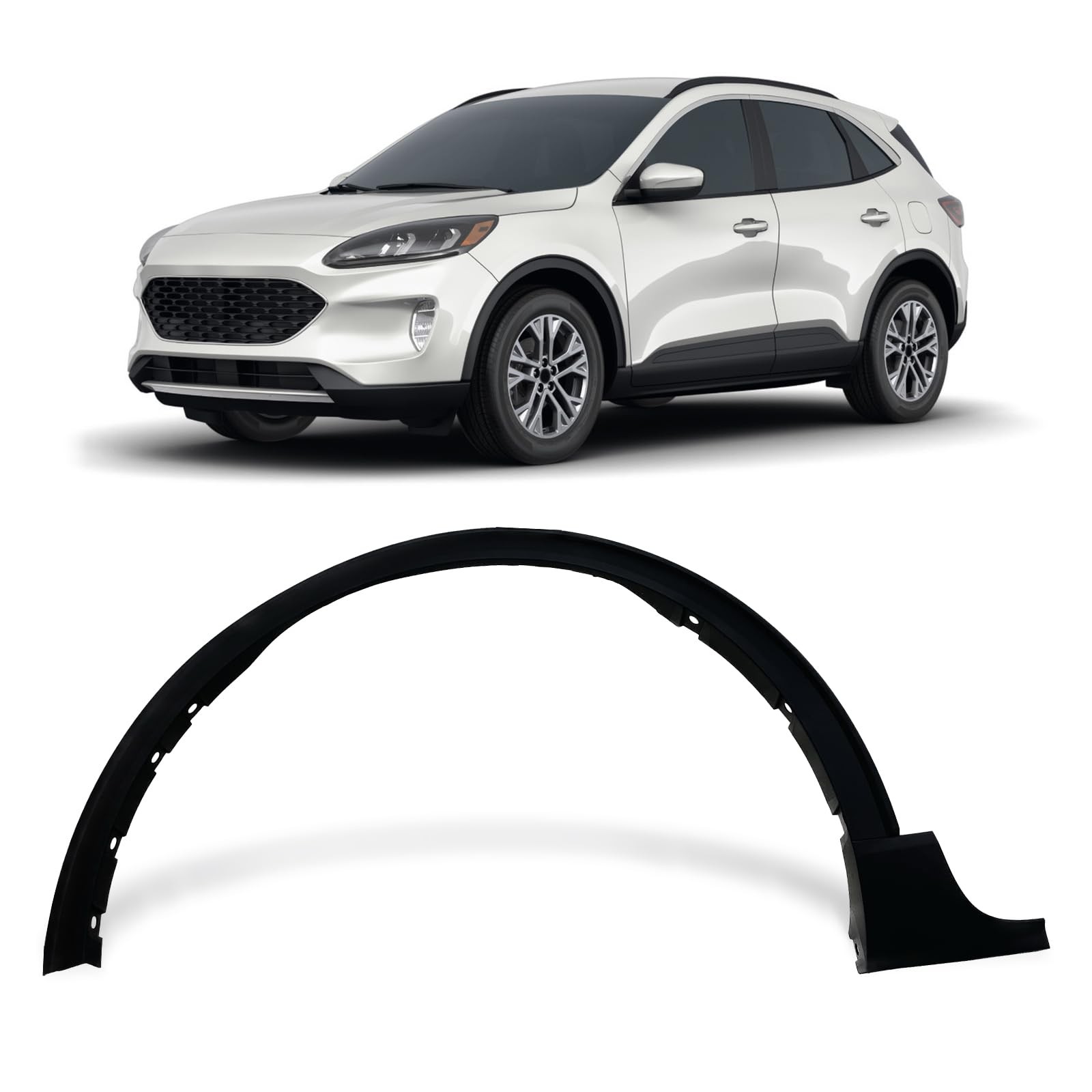 Front Left Fender Trim Wheel Arch Trim Black for 2020-2022 Ford Escape FO1290138