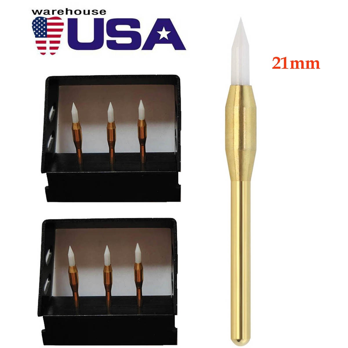 6pcs Dental Surgical Soft Tissue Trimmer Bur For Gingival Retraction 21mm