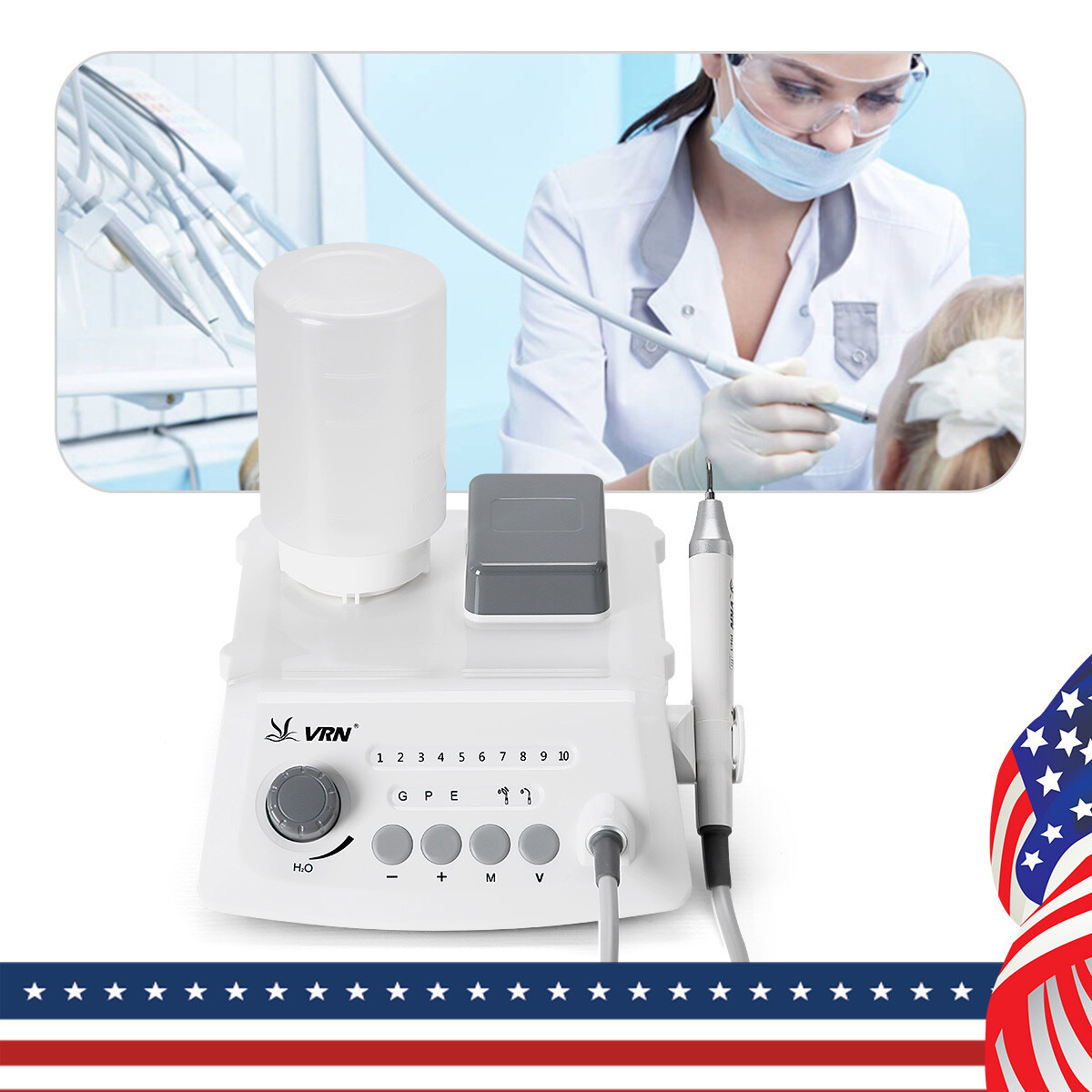 Dental Wireless Ultrasonic Scaler LED Handpiece /G1,G2,G4,P1,E1 Tips Original A8