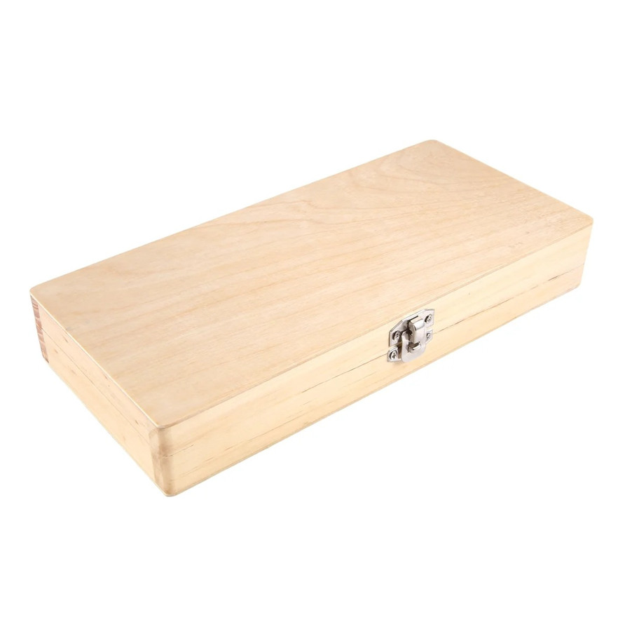 1pcs Wooden Microscope Slide Storage Box – Holds 50 Slides Securely – NEW