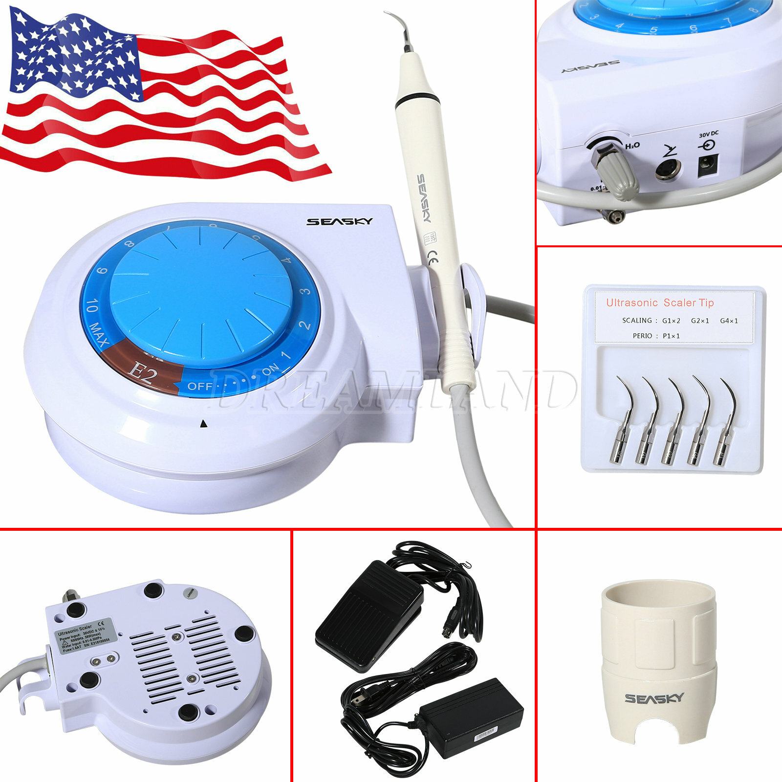 Dental Ultrasonic Scaler Oral Scaler Cleaning Tips Handpiece for EMS Cavitron E2