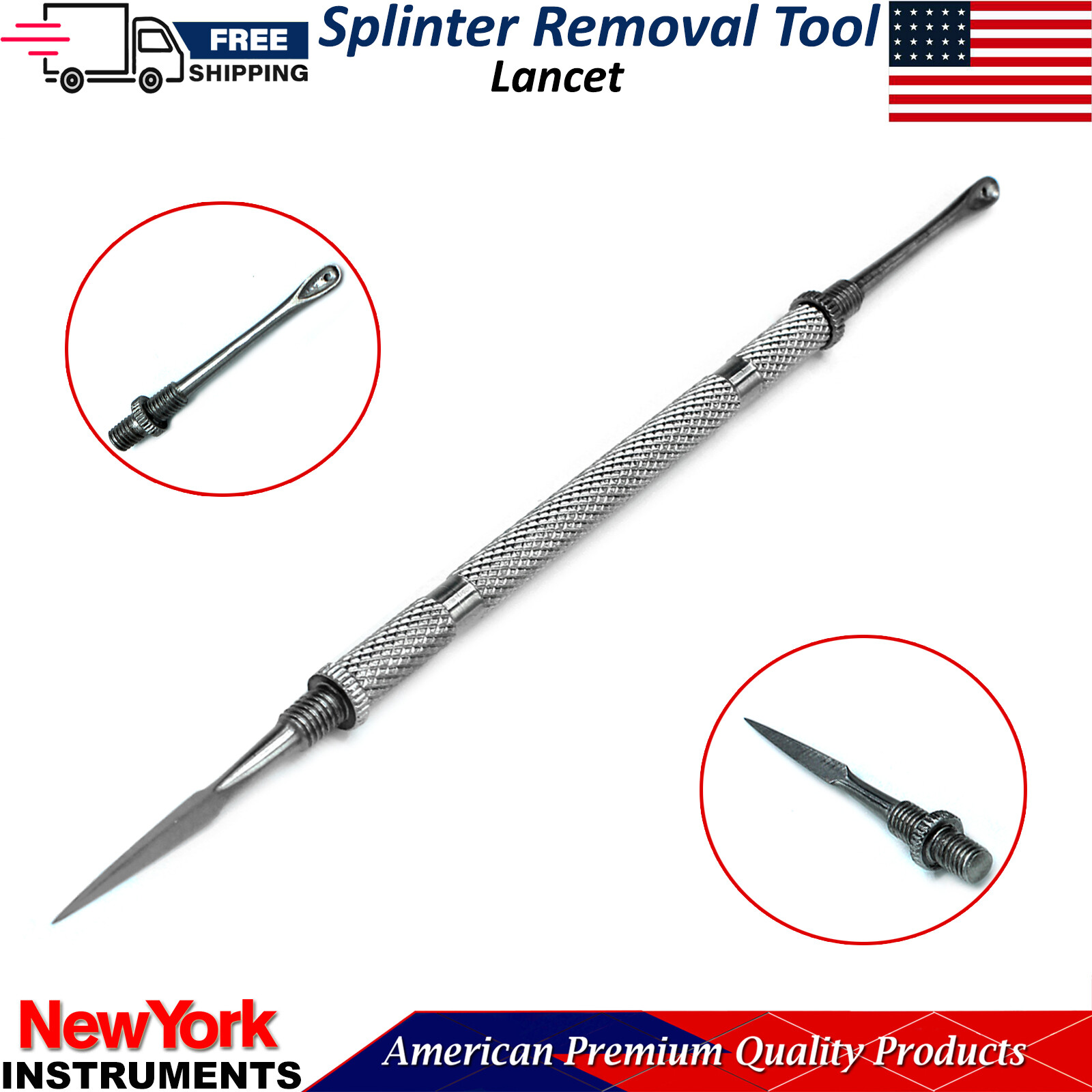 Splinter Removal Kit Splinter Forceps & Lancet Veterinary Surgical Instruments