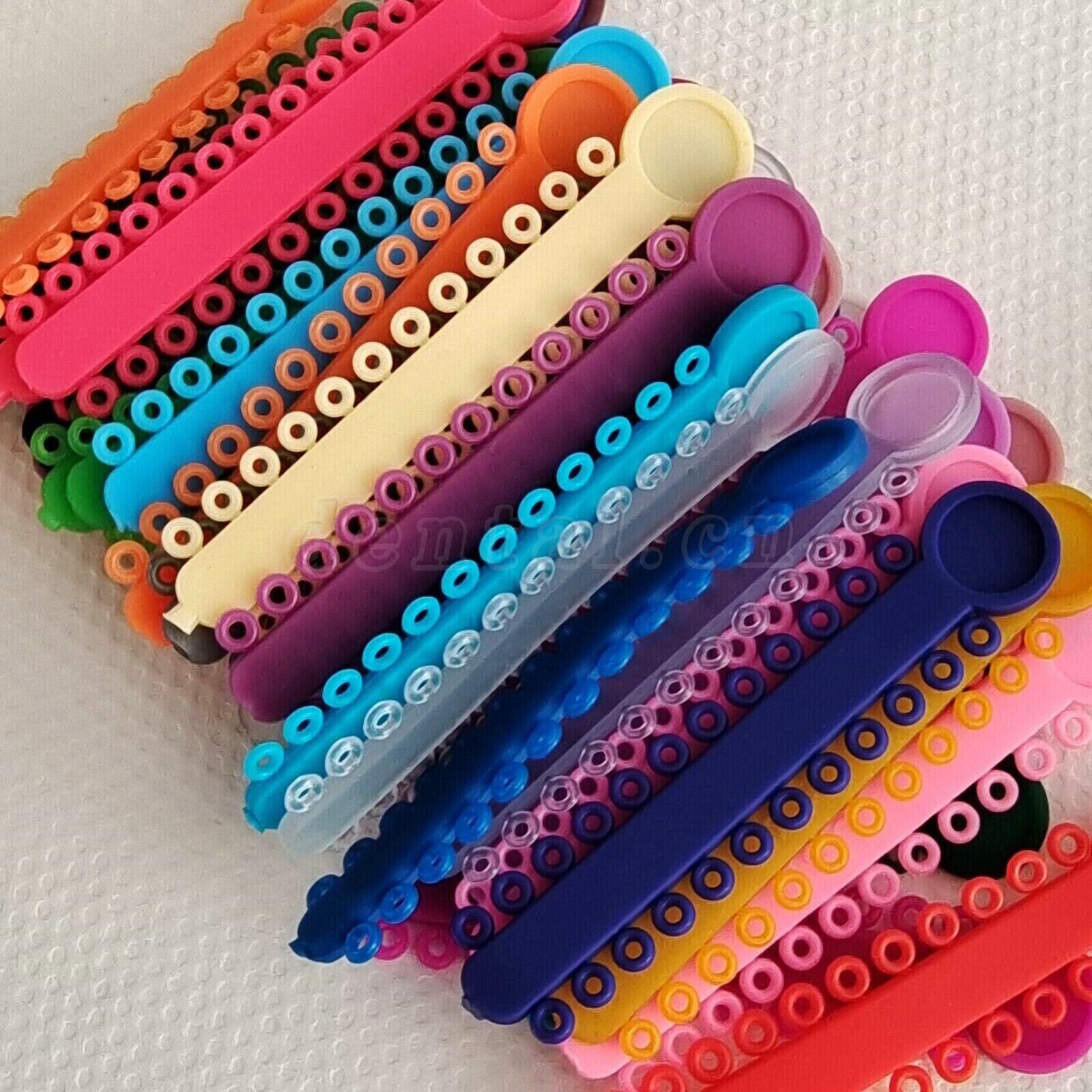 1040Pcs/Bag Ortho Brace Elastic Rubber Bands Ligatures Tie 40 Colors po