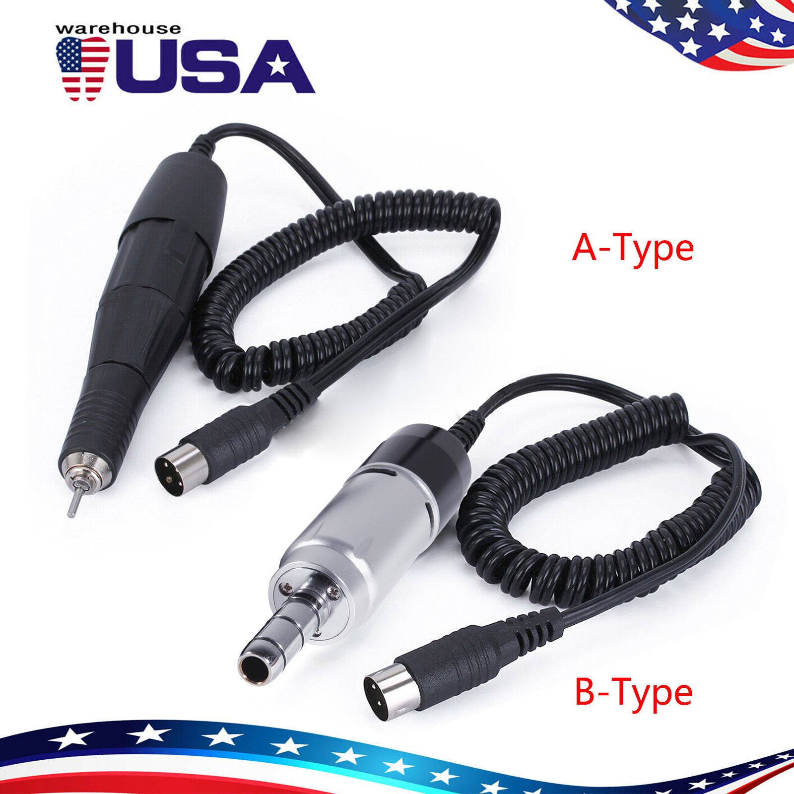 Dental Lab Marathon Micromotor Polishing Handpiece E-type Connector 35K RPM TPX