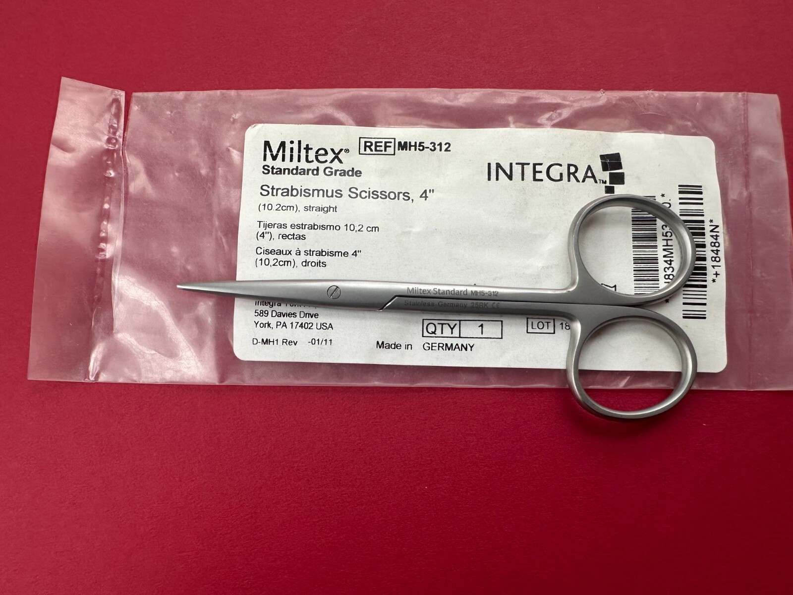 Integra Miltex Strabismus Scissors 4″ Ref: MH5-312