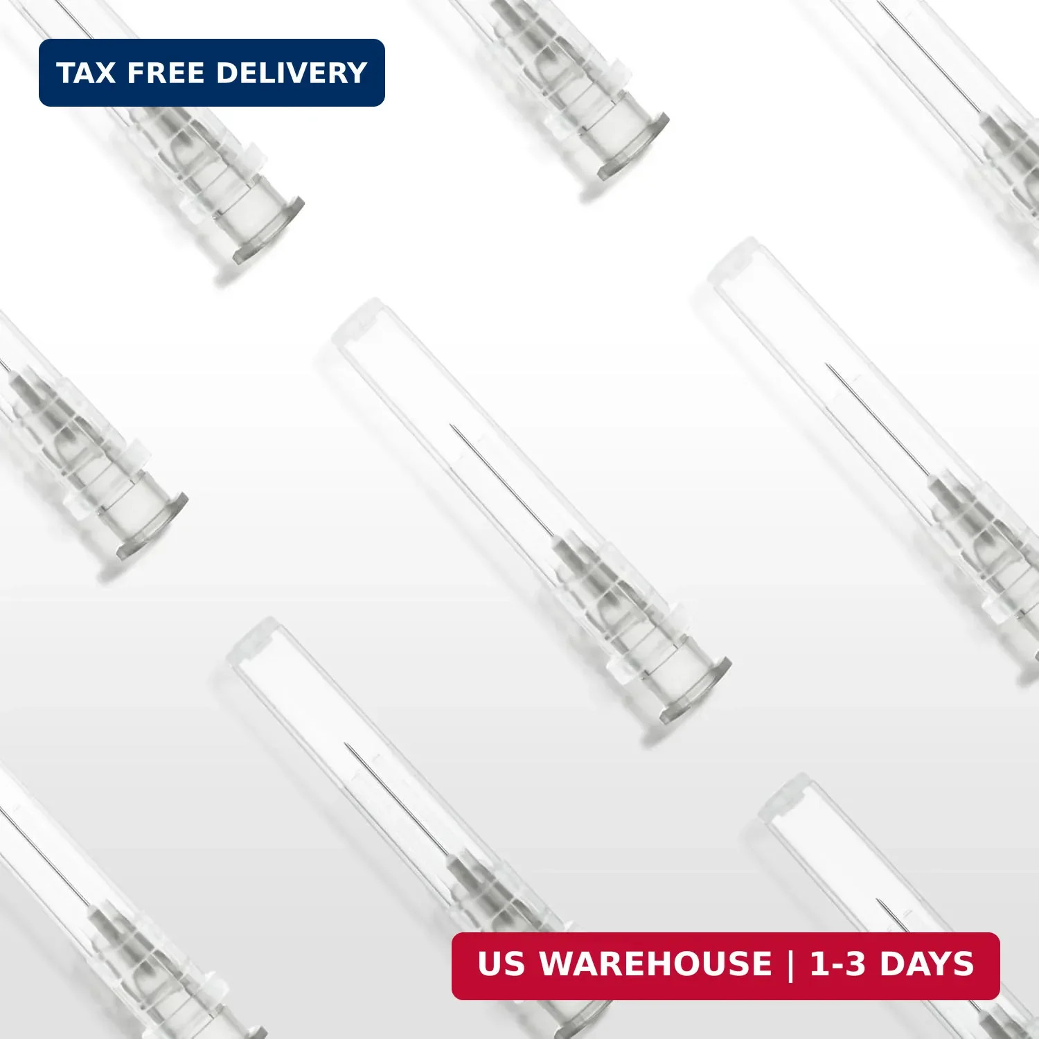 27 Gauge 1/2 Inch Disposable Needles with Caps – Luer Lock Lab Dispensing Access