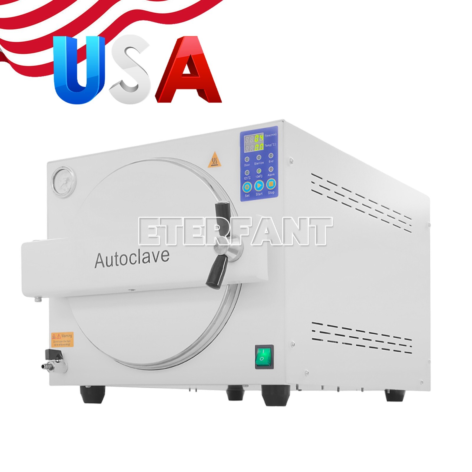 ETERFANT Dental Autoclave Steam Sterilizer Medical Sterilization 18L