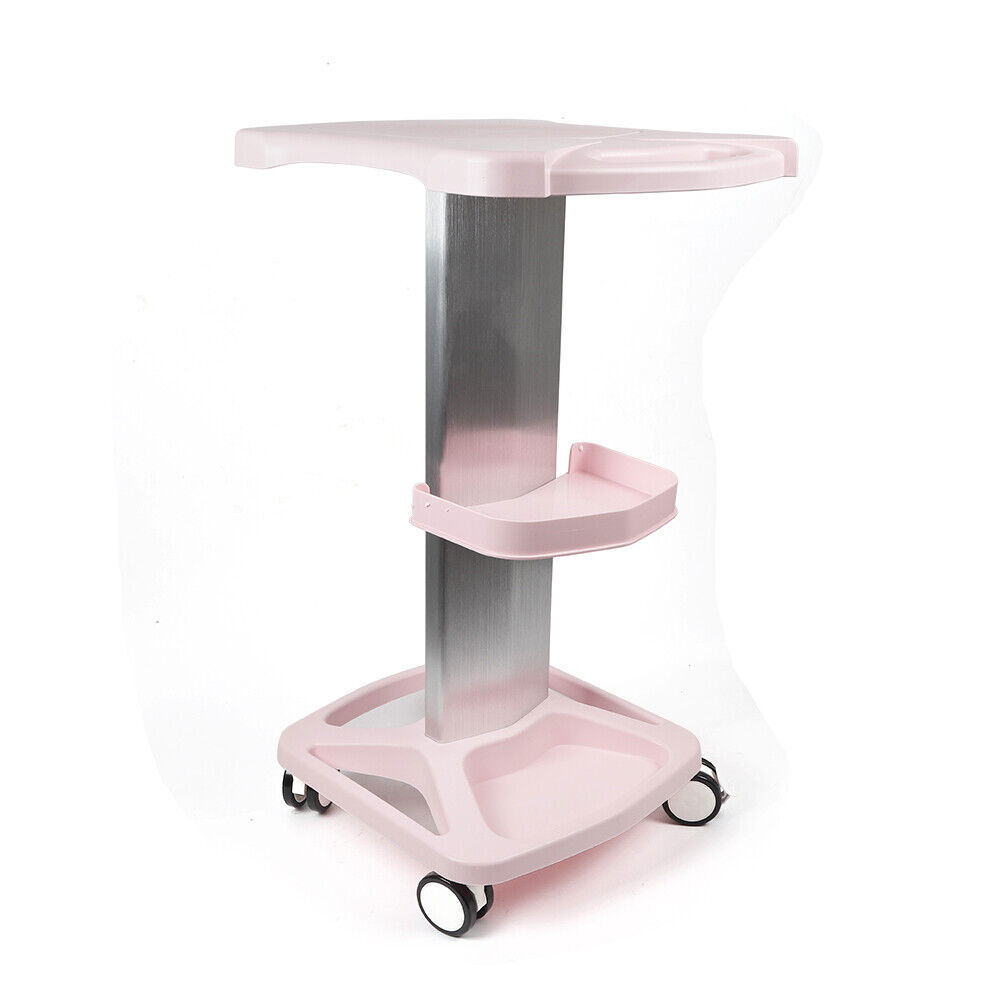 3 Tiers ABS Aluminum Alloy Medical Cart Mobile Lab Trolley Hospital Utility