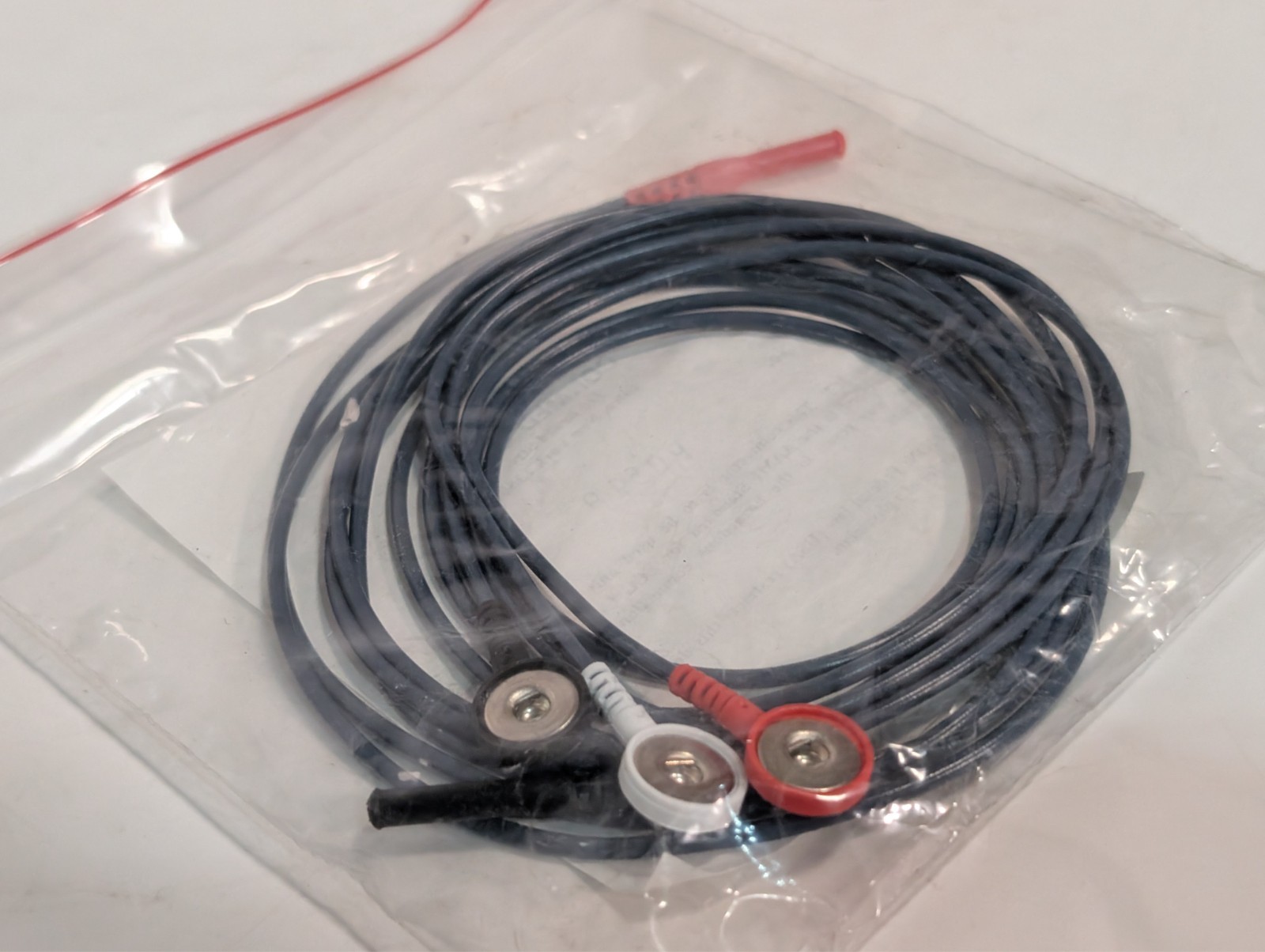 CONMED SPS4-0003R 3‑lead ECG leadwire snap set, AAMI colors, NOS