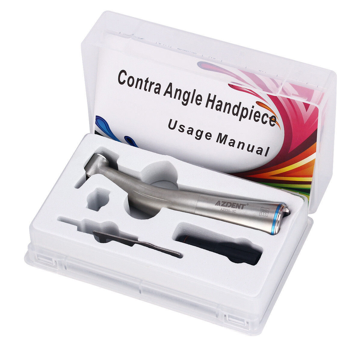 AZDENT Dental 1:1 /1:5 / 20:1 Contra Angle LED Optic Handpiece fit E-Type Motor