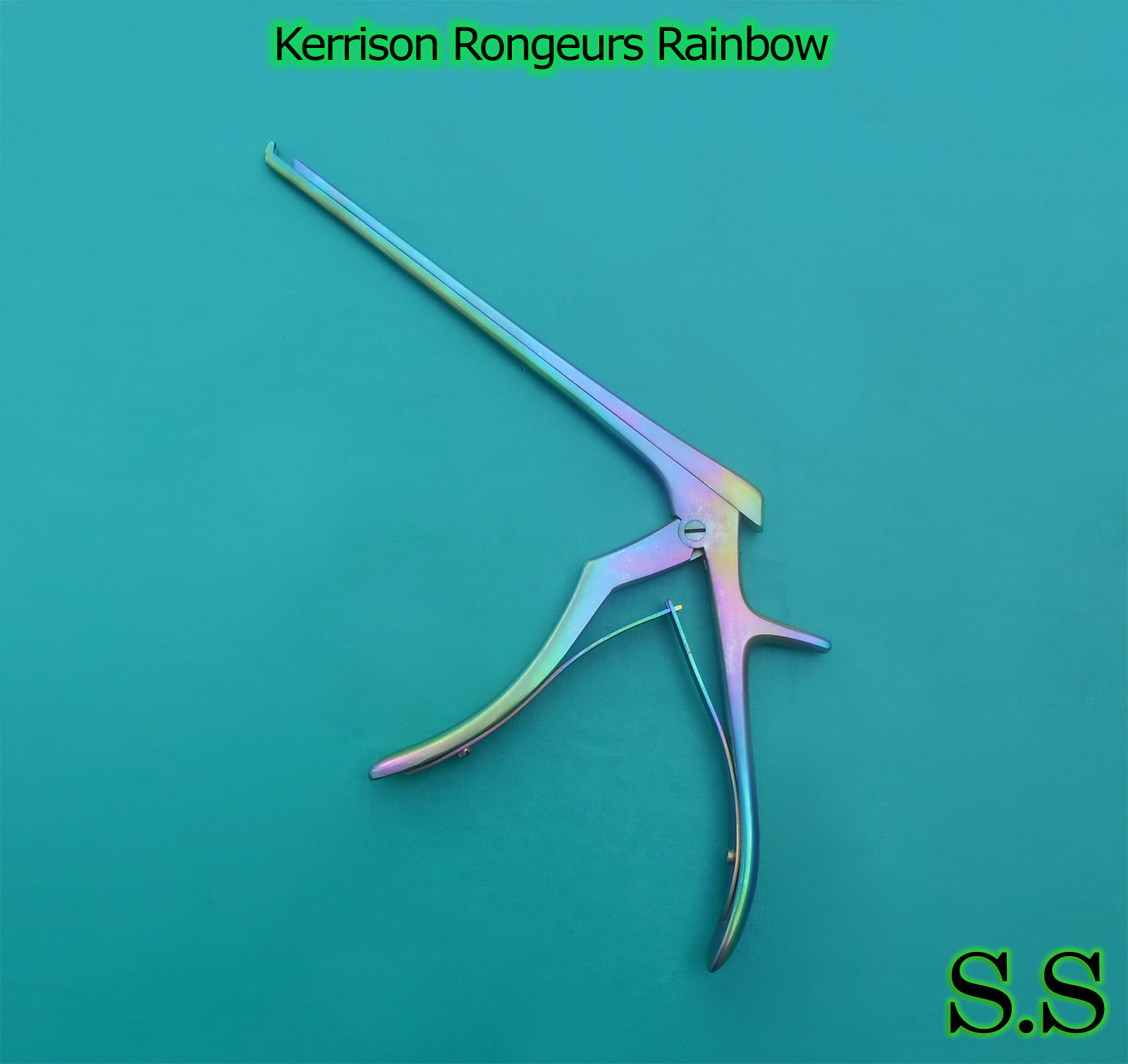 1 Piece Kerrison cervical rongeur 1MM Up Bite 45 Degree Angle Rainbow